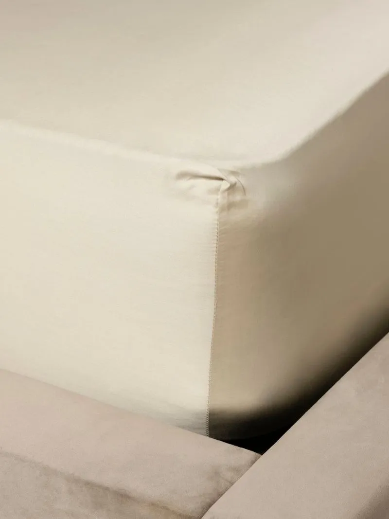 Grace Most Lustrous Gold Seal Certified Egyptian Cotton 400 Thread Count Fitted Sheet Champagne
