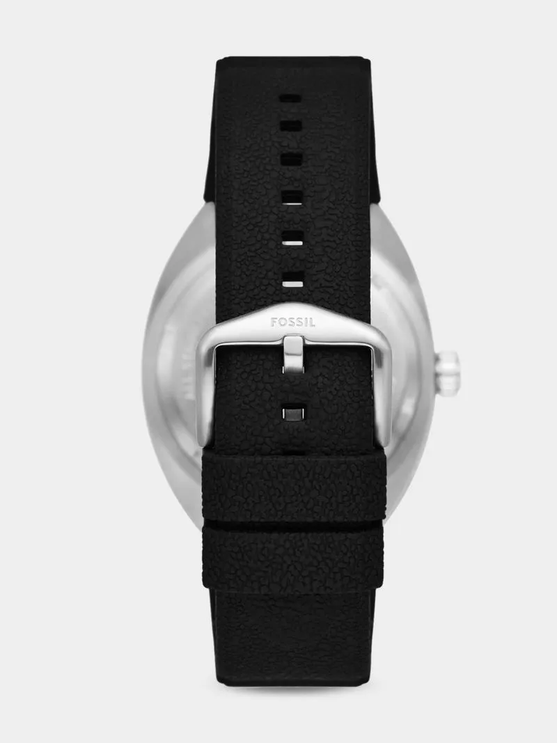 Fossil Breaker Stainless Steel Black Silicone Watch