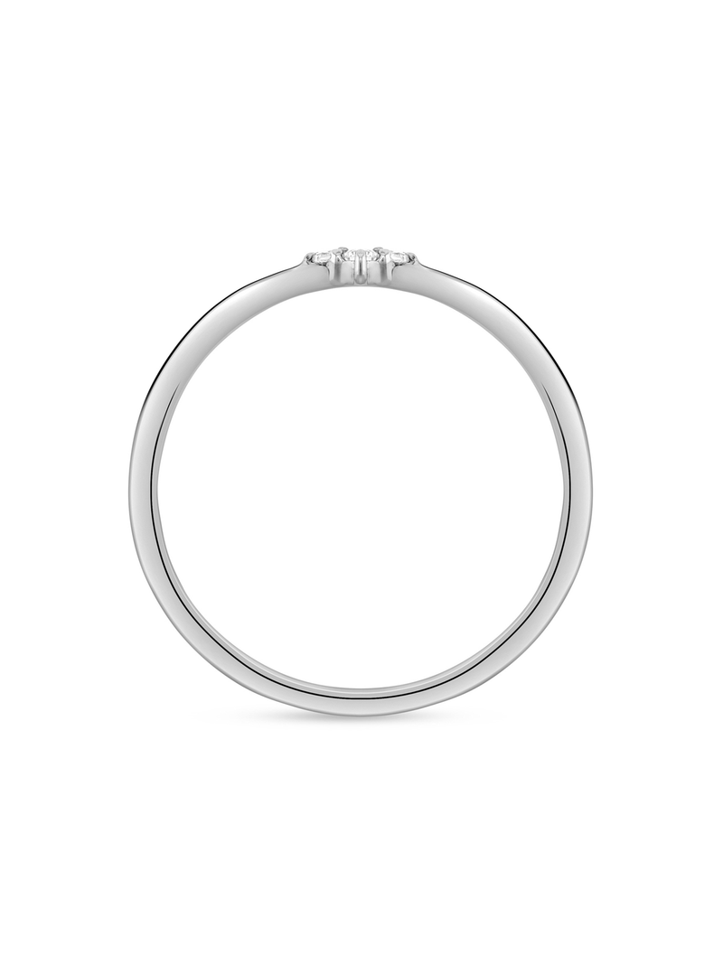 White Gold 0.025ct Diamond Arched Eternity Ring