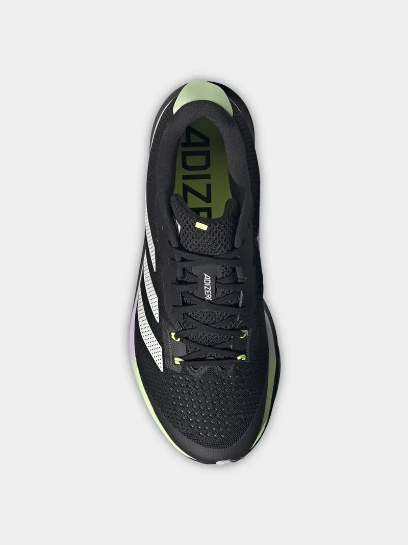 Mens adidas Adizero SL Black/Green/Purple Running Shoes