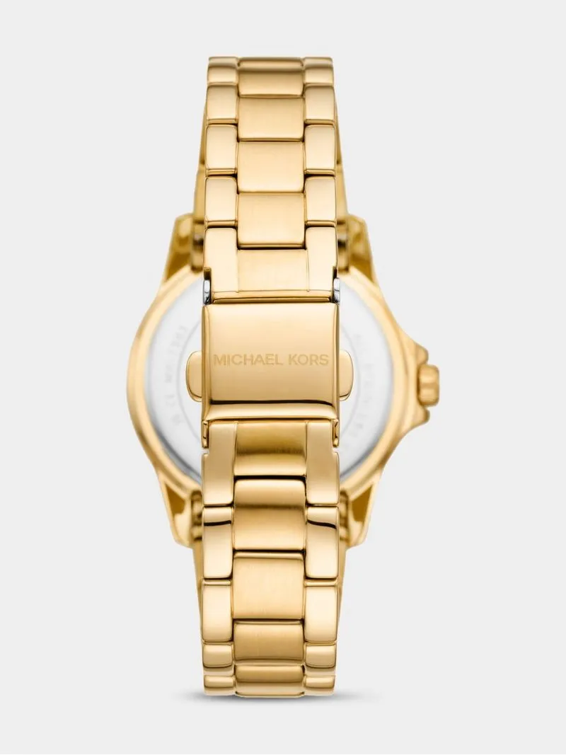 Michael Kors Everest Gold Plated Stainless Steel Multi Dial Bracelet Watch