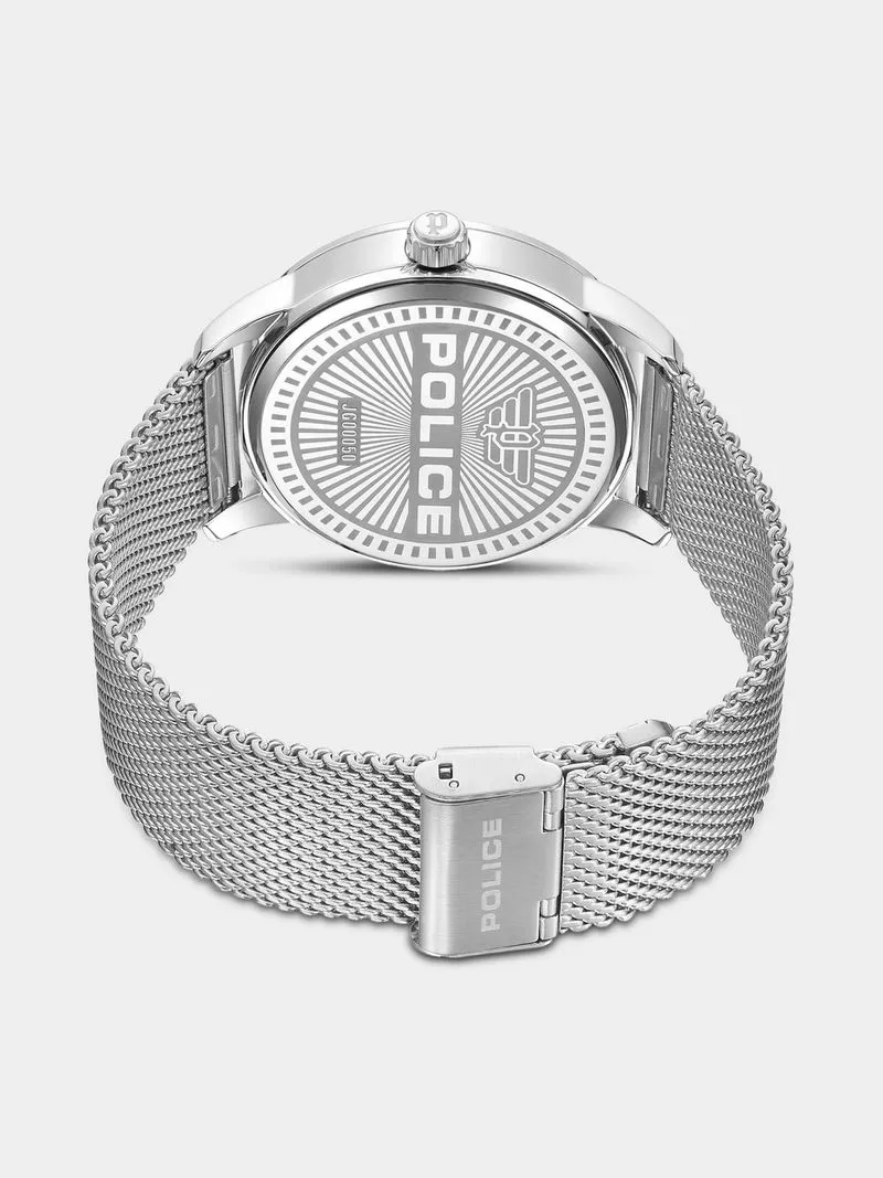 Police Raho Stainless Steel Navy Dial Mesh Watch