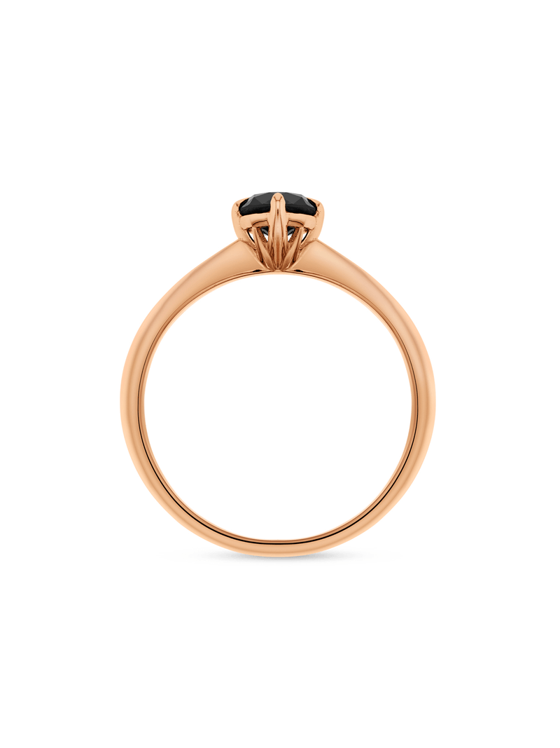 Rose Gold 0.5ct Black Diamond Solitaire My Forever Direction Ring
