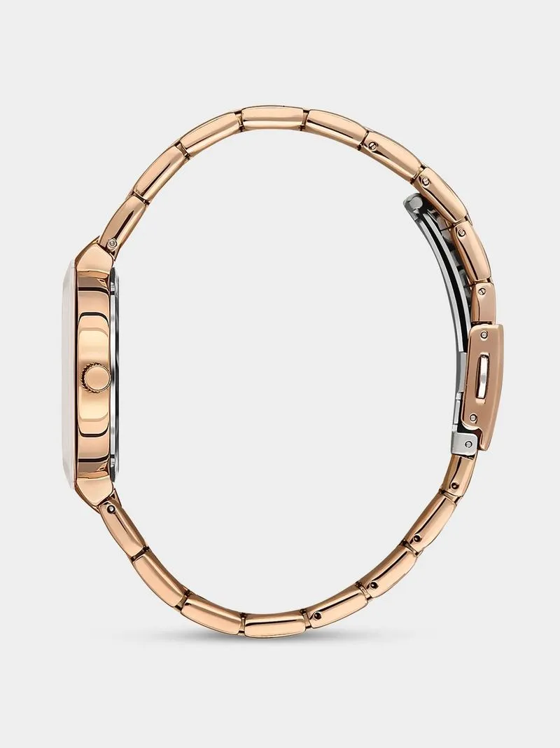 Daniel Klein Rose Plated Silver Tone Dial Two-Tone Bracelet Watch