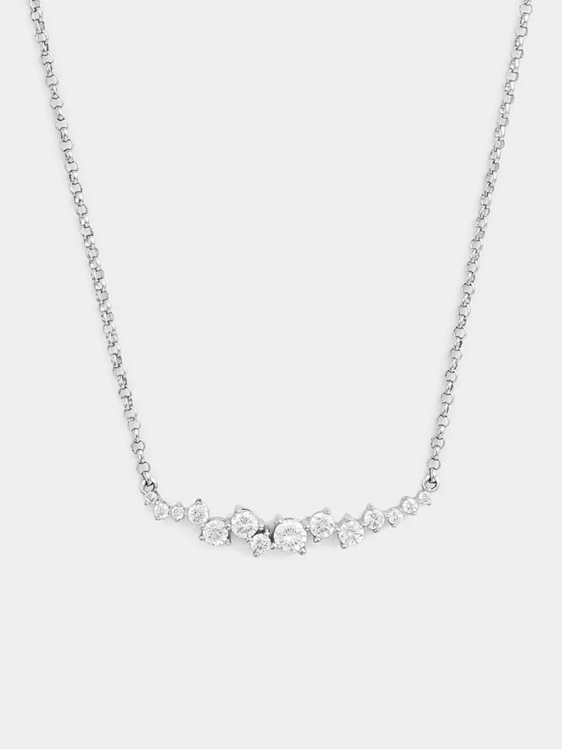 Cheté Sterling Silver Cubic Zirconia Scatter Necklace