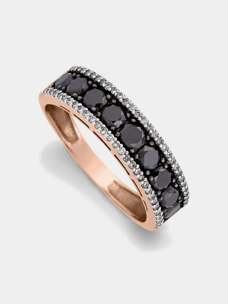White Gold Black 1.2ct Diamond Forever Band