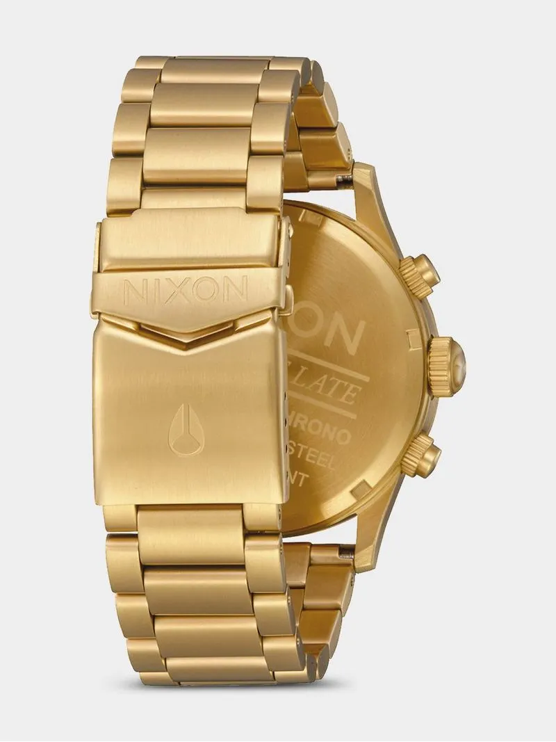 Nixon Men's Sentry Chrono All Gold Plated Stainless Steel Watch