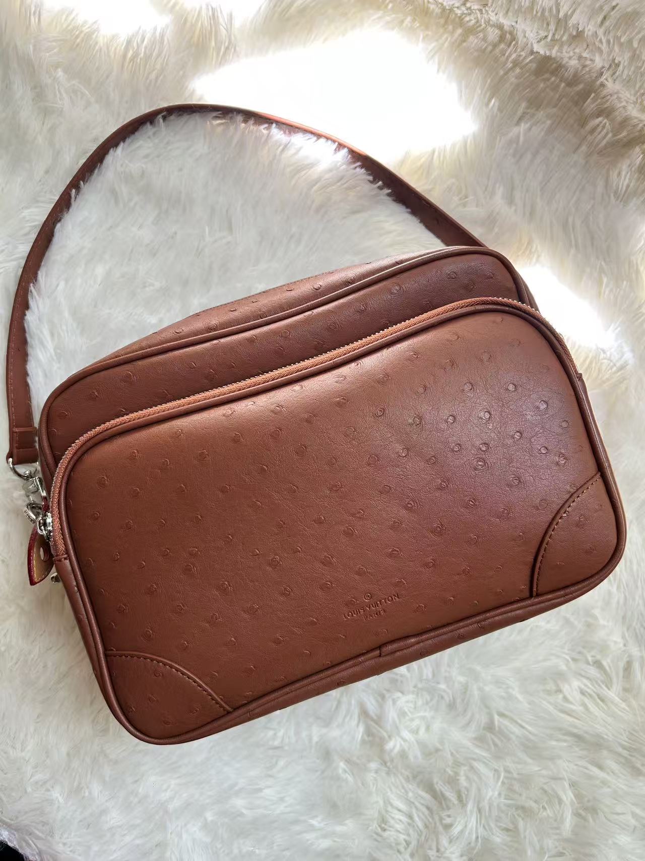 LV Outdoor Messenger Ostrich Finish