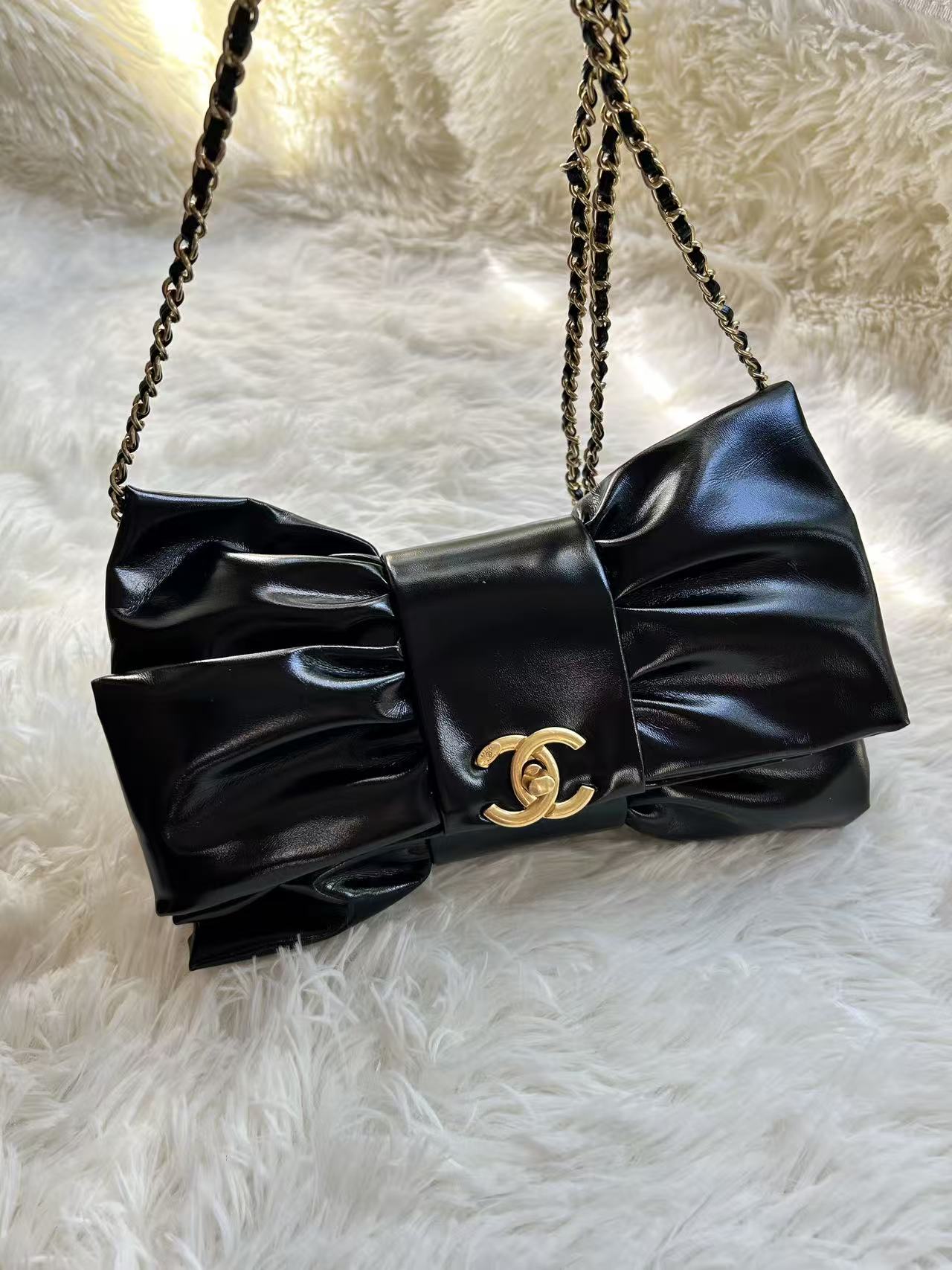 Chanel Bow Bag Event Bag Black