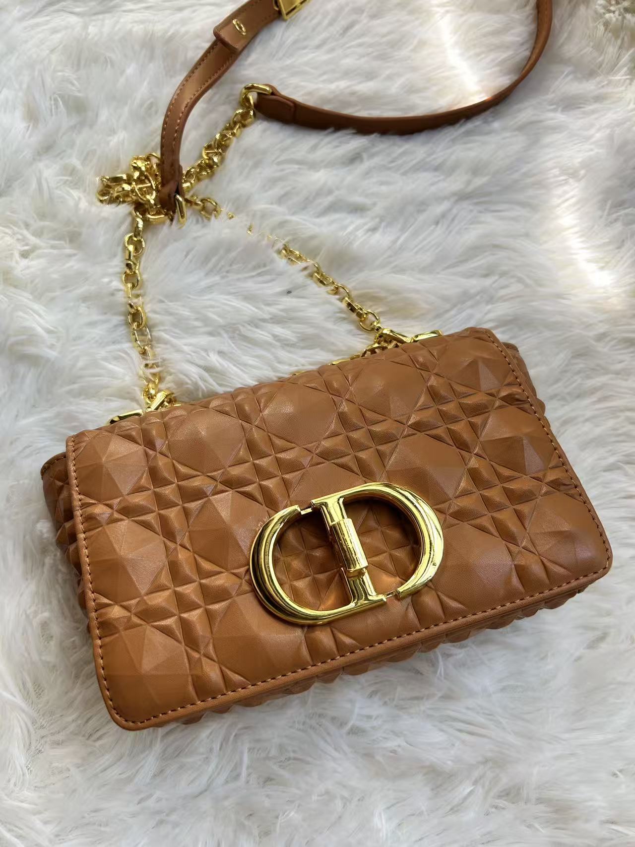 Dior Caro Cannage Gold Hardware