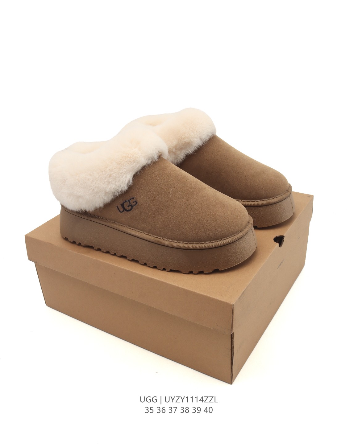 UGG snow boots with large fur collar