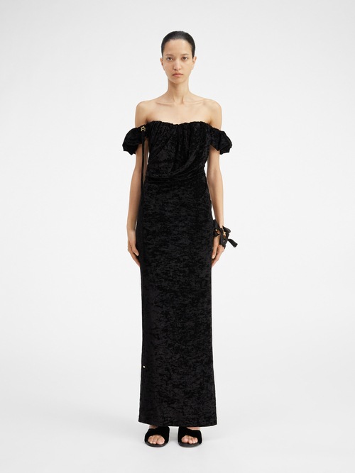 La robe velours longue