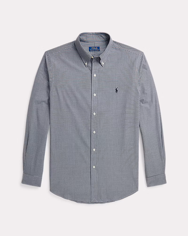 クラシック フィット チェック ストレッチ ポプリン シャツ