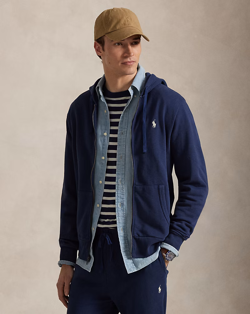 ループバック フリース フルジップ フーディ