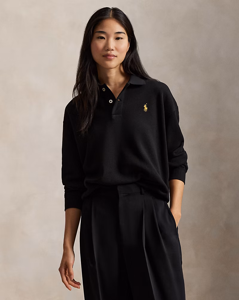 ルナー ニュー イヤー フリース ロングスリーブ ポロシャツ