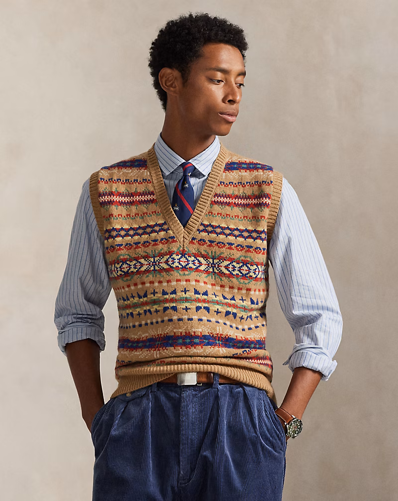 フェア アイル ウール セーター ベスト