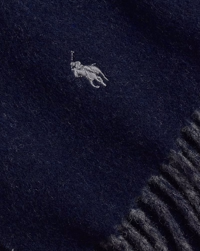 リバーシブル ウールブレンド マフラー