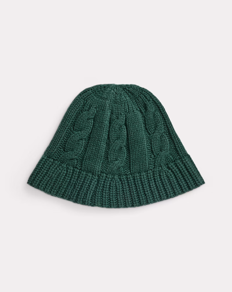 ケーブルニット ウールブレンド バケット ハット