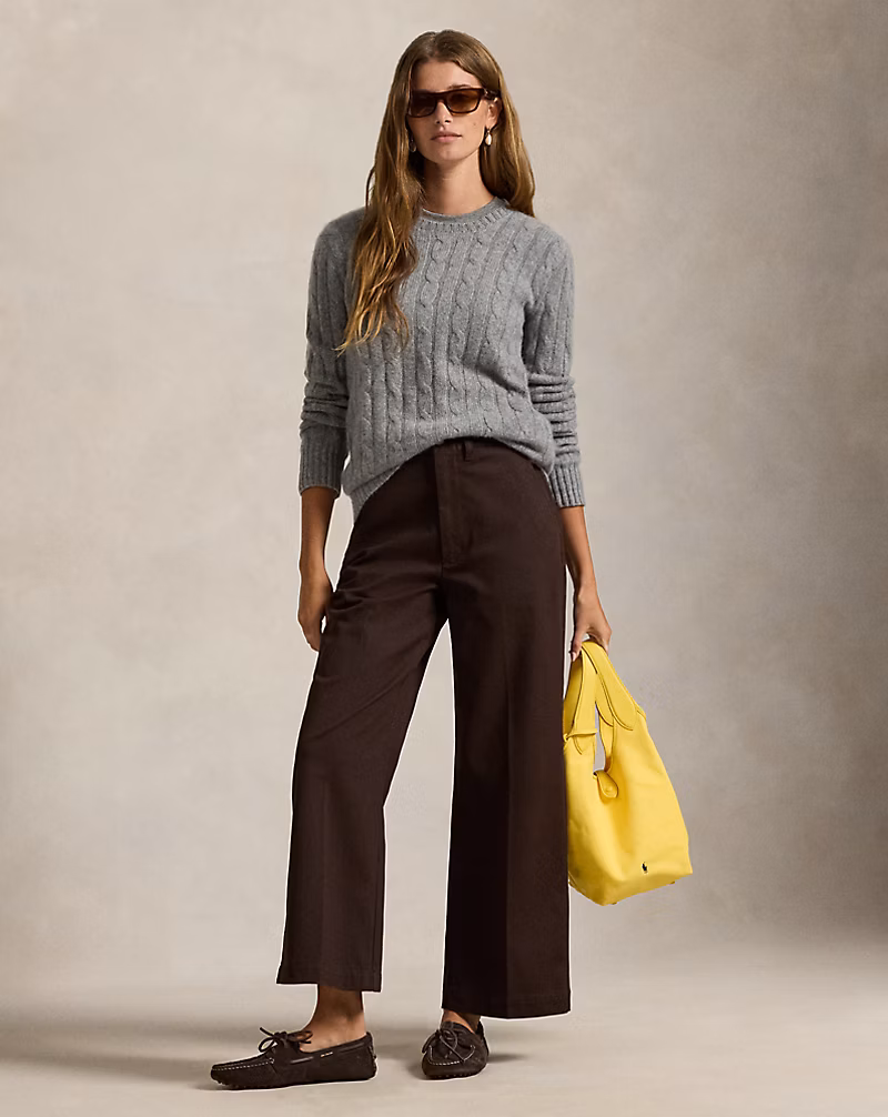 ワイドレッグ チノ パンツ