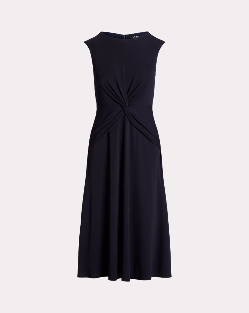 ツイストフロント ジャージー ドレス