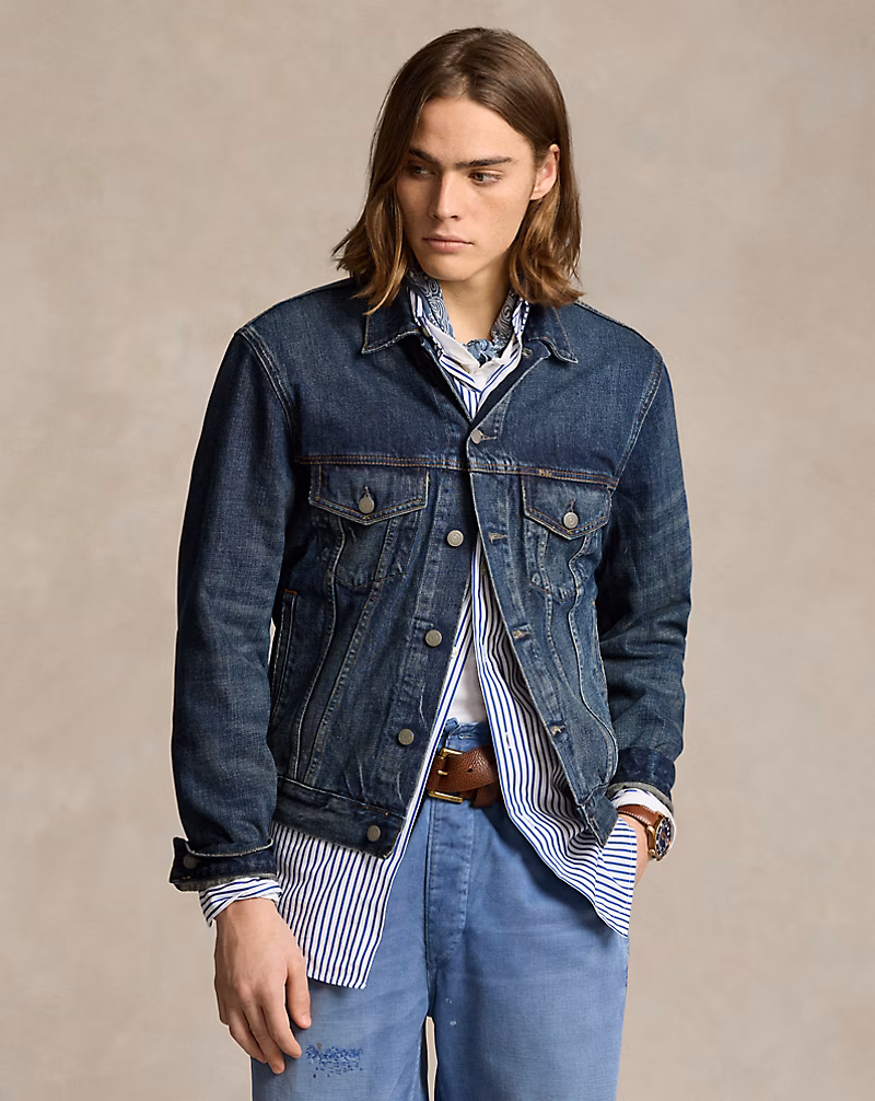 フェイデッド デニム トラッカー ジャケット