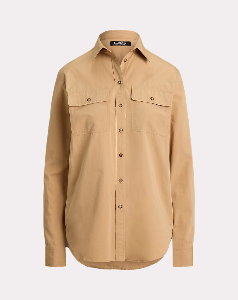 リラックス フィット フェザーウエイト コットン シャツ