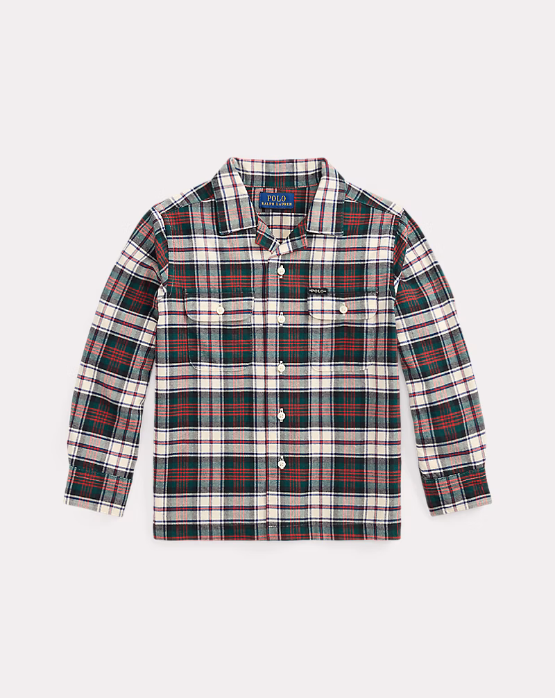 チェック コットン オックスフォード ワークシャツ