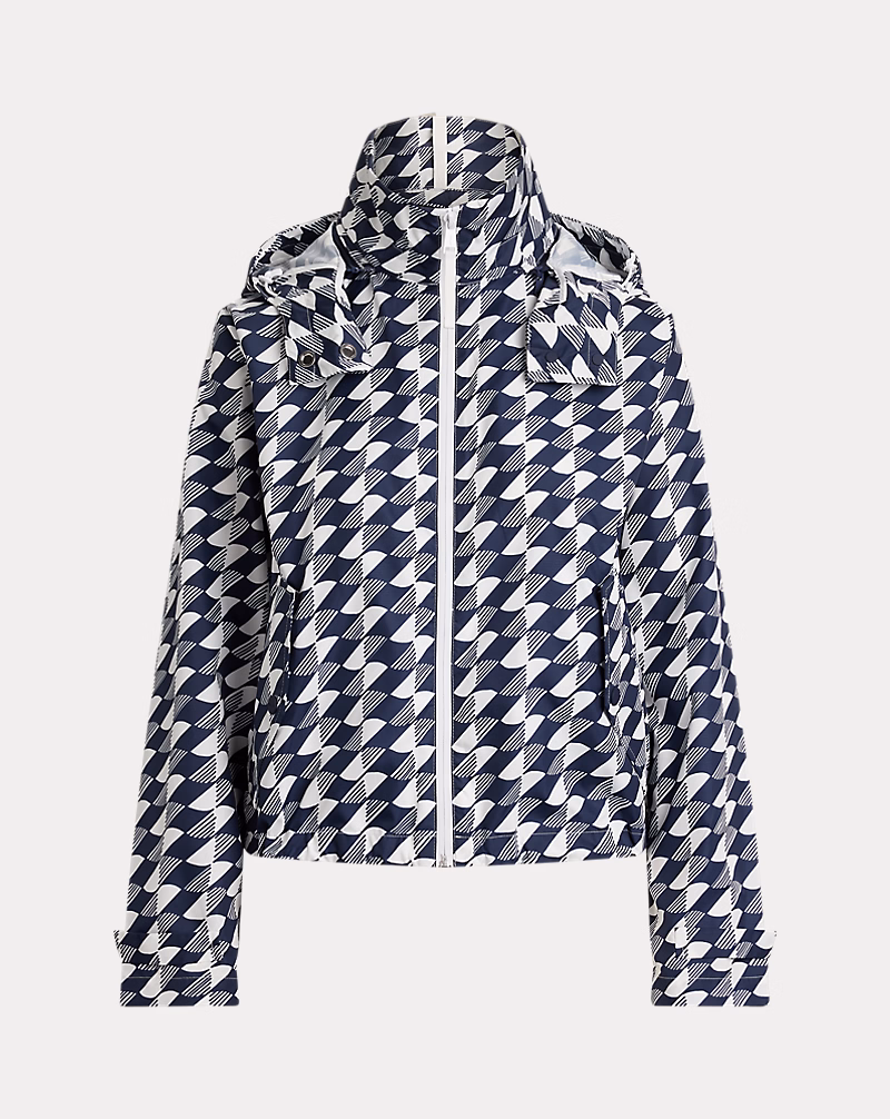 グラフィック フーデッド レイン ジャケット