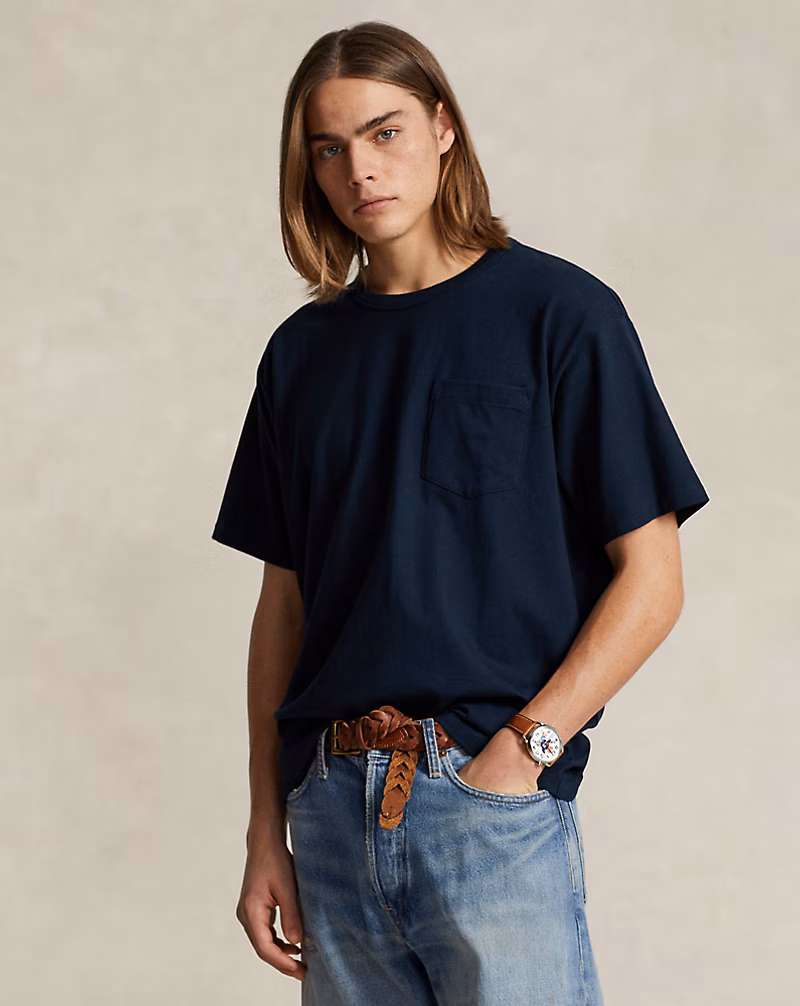 ビッグ フィット ジャージー ポケット Tシャツ