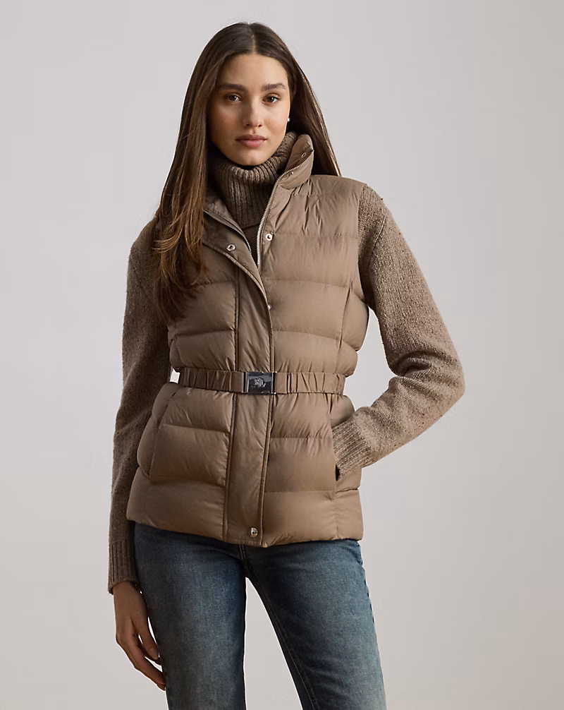 ベルテッド チャンネルキルテッド ダウン ベスト