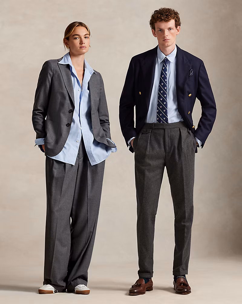 クラシック フィット ストライプド ポプリン シャツ