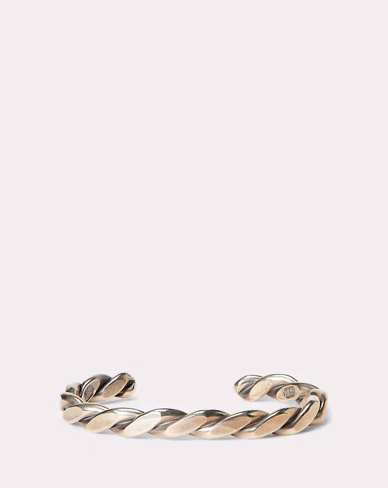 ハンドフォージド ツイステッド スターリング シルバー カフス