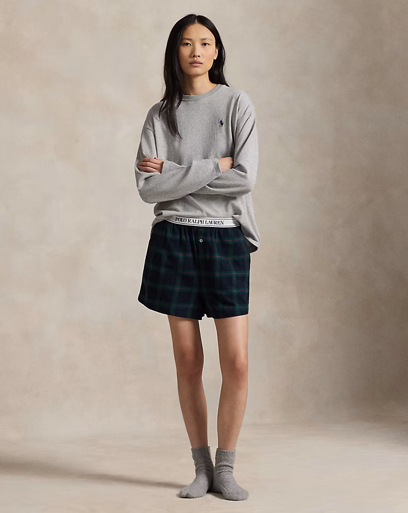 チェック フランネル ボクサー ショートパンツ