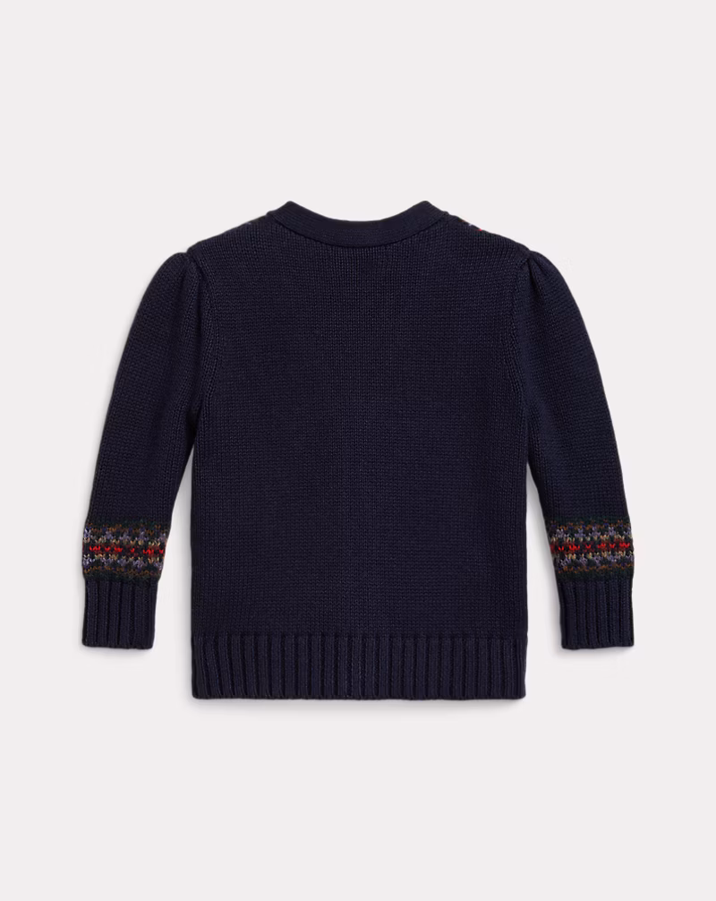 フェア アイル コットンブレンド Vネック カーディガン