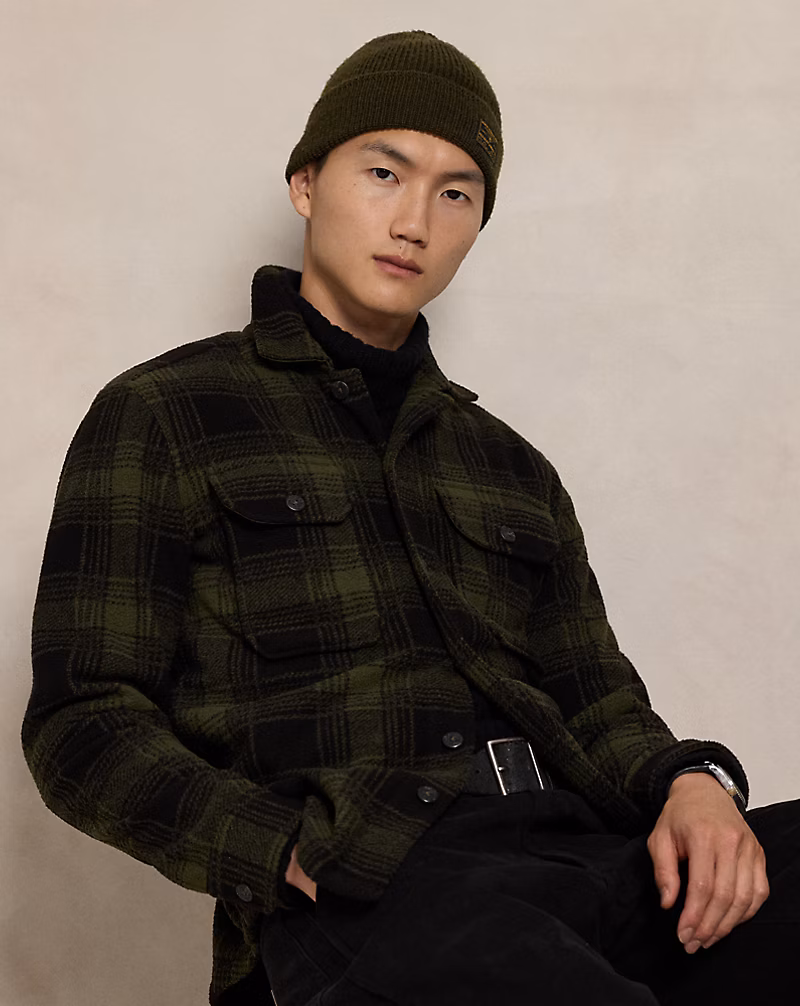 チェック パイル フリース シャツ ジャケット