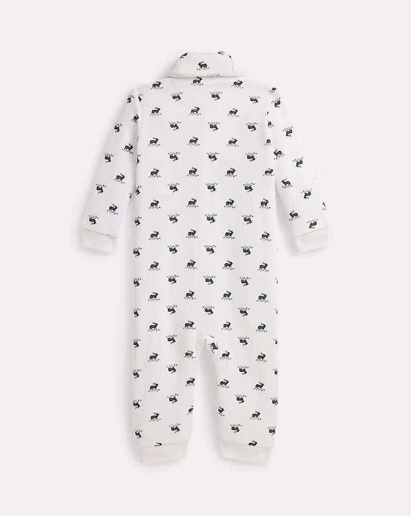 エルクプリント フリース カバーオール