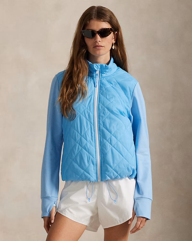 ハイブリッド キルテッドフロント テリー ジップ ジャケット