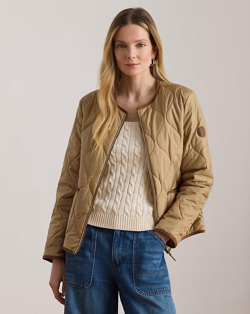 ツイルトリム オニオンキルテッド ジャケット