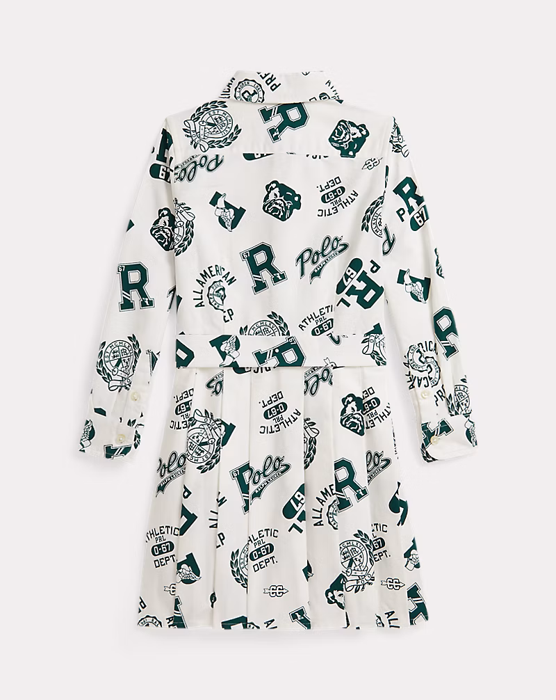 ロゴ コットン オックスフォード シャツドレス