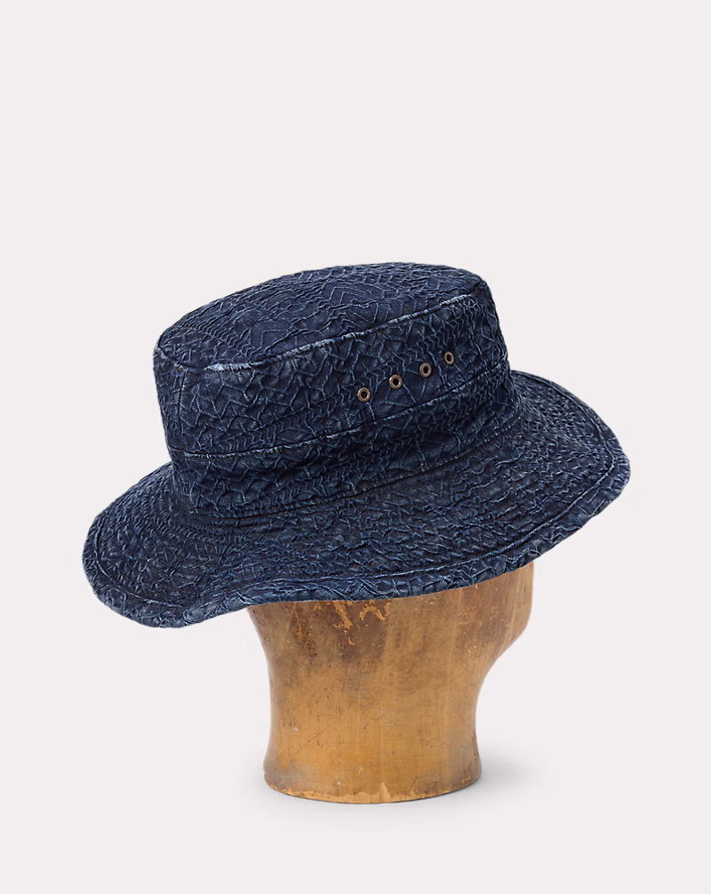 インディゴ ジャカード バケット ハット