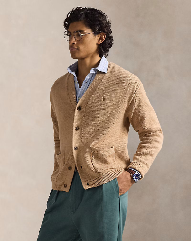 リラックス フィット コットン カーディガン