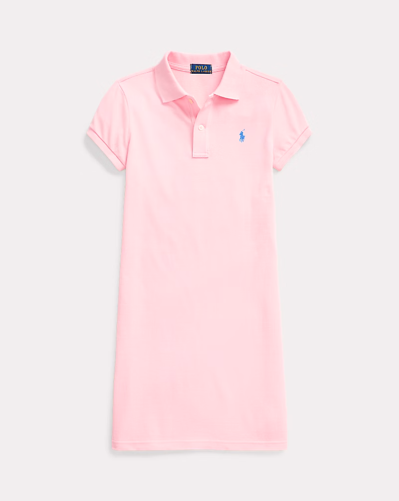 コットン メッシュ ポロ ドレス