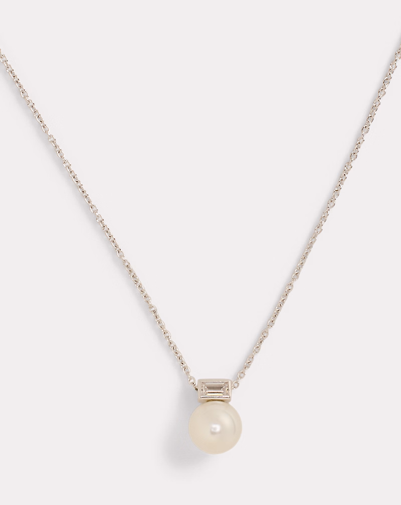 スターリング シルバー フェイクパール ネックレス