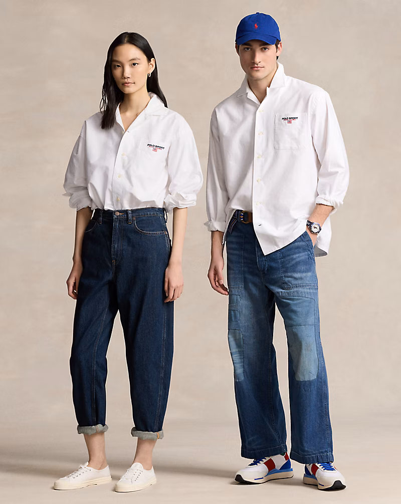 ビッグ フィット Polo Sport オックスフォード キャンプ シャツ