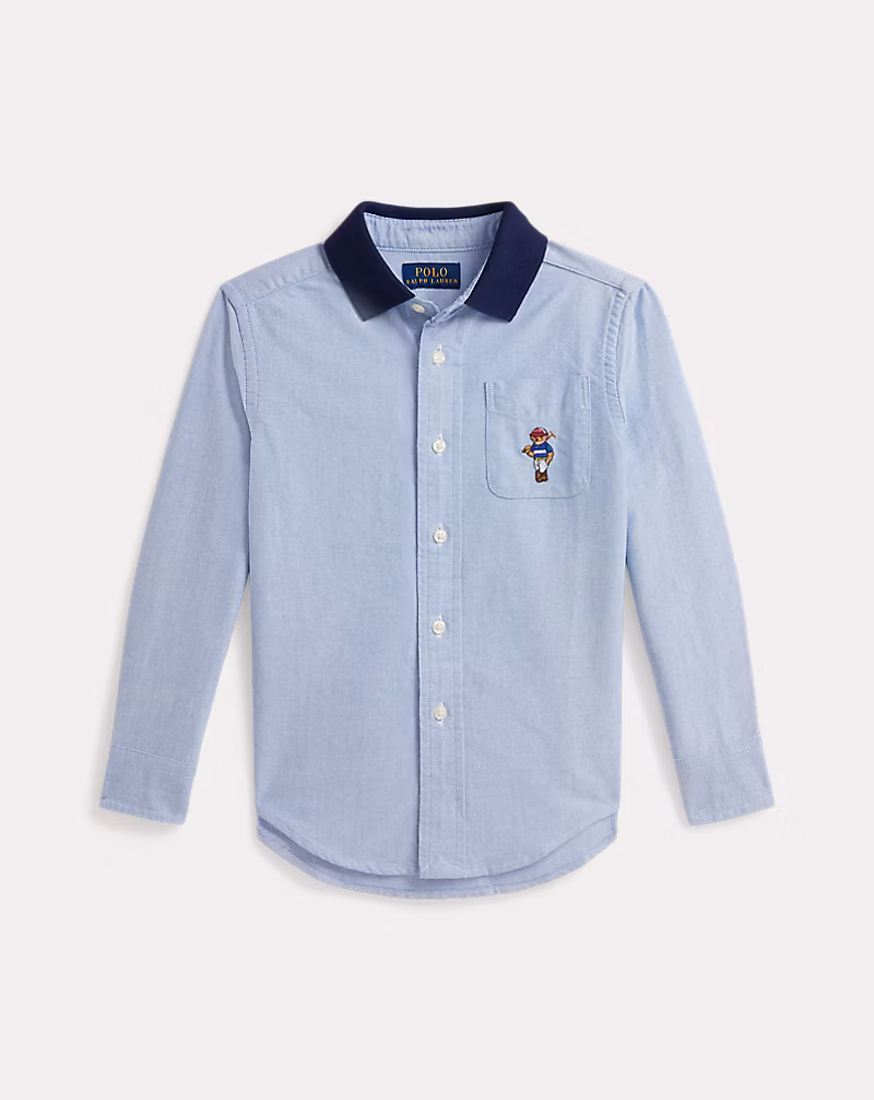 Polo ベア オックスフォード ニットカラー シャツ