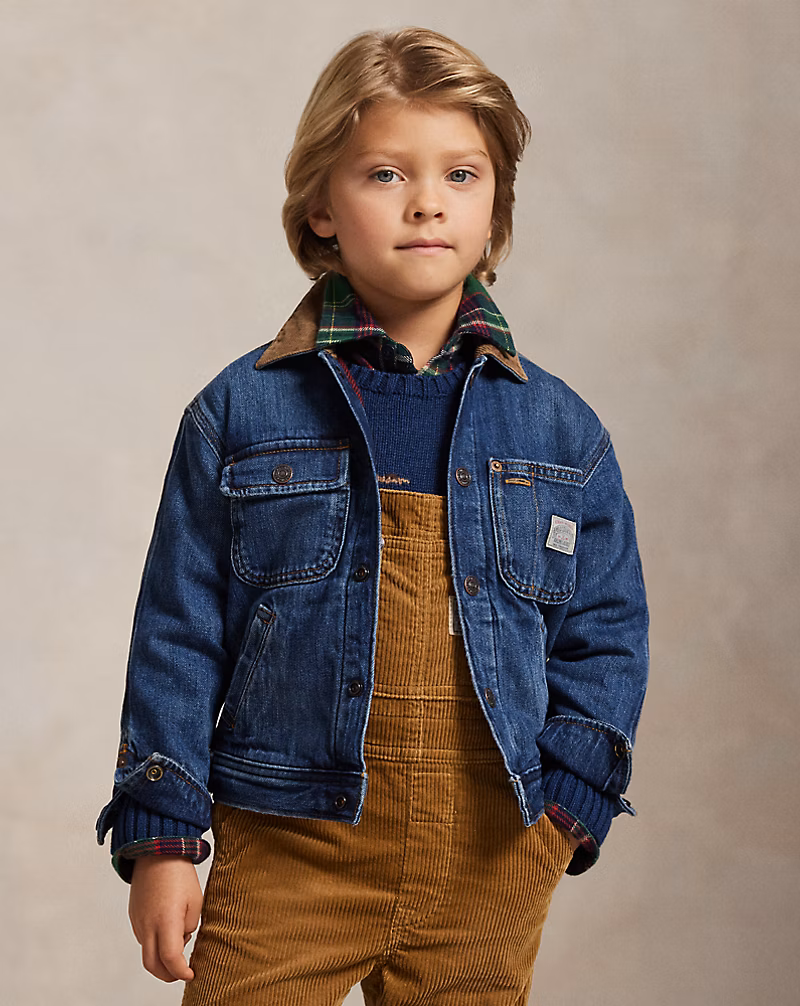 コーデュロイカラー デニム ジャケット