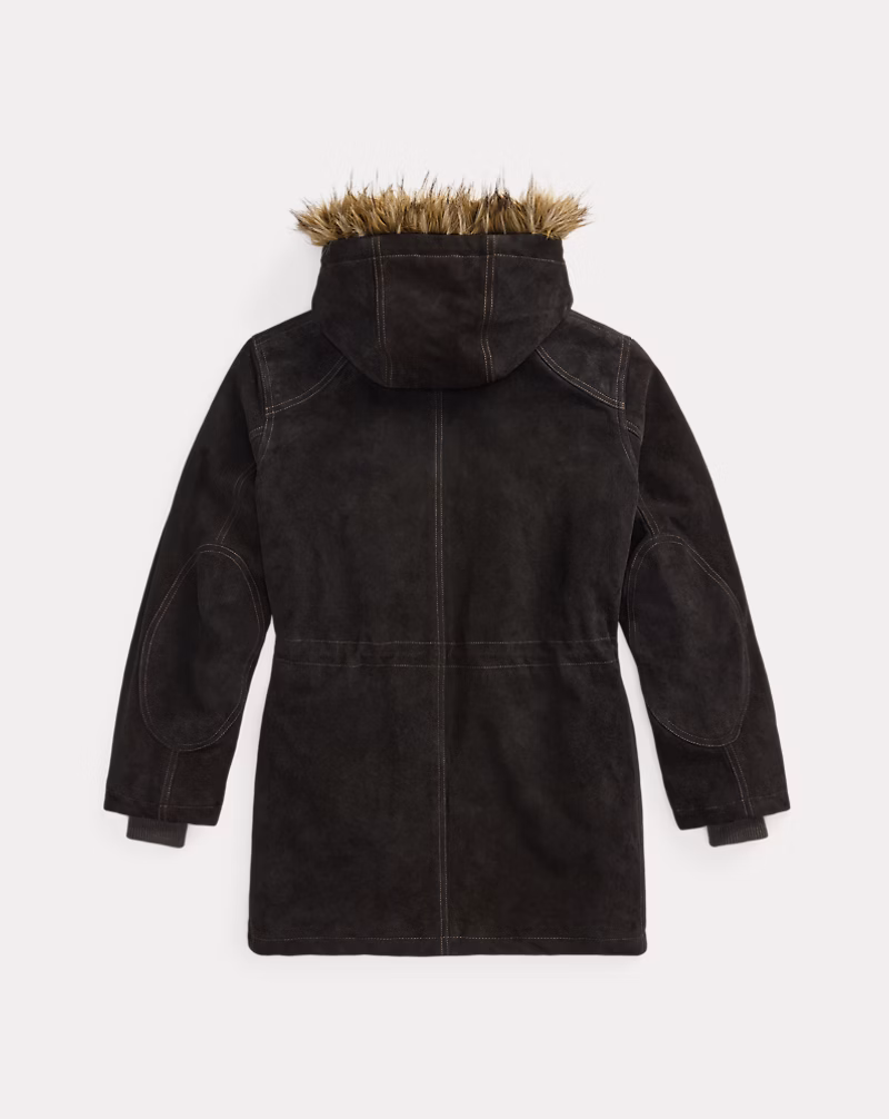 フェイクファートリム スエード パーカー