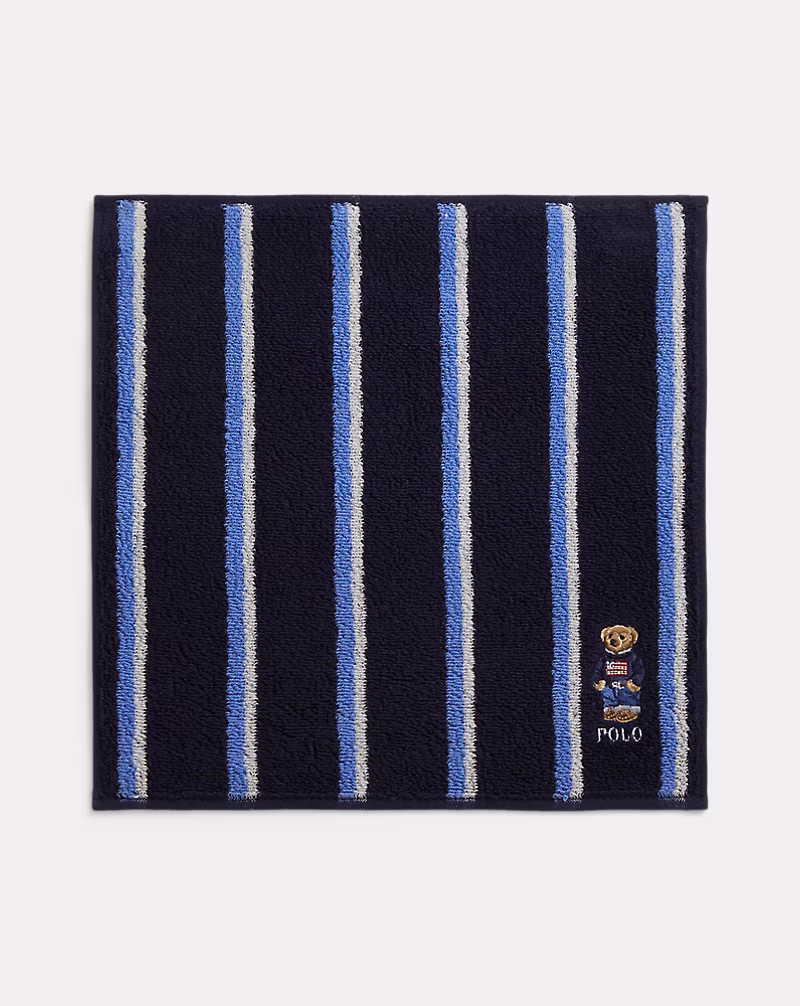 ストライプド Polo ベア コットン ハンカチーフ