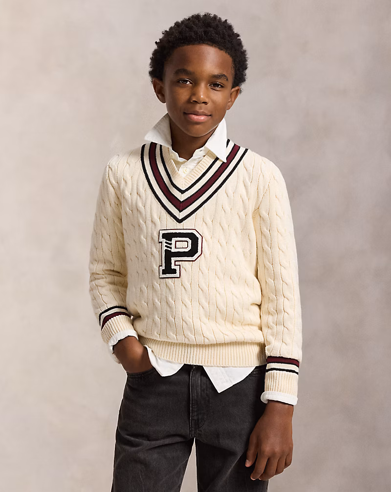 コットン クリケット レター セーター