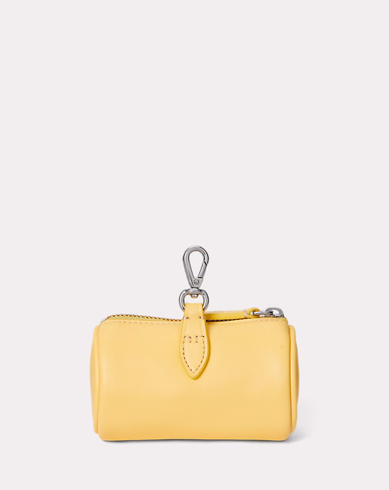 Polo ベア レザー シリンダー コイン ポーチ